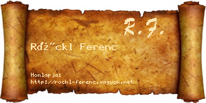 Röckl Ferenc névjegykártya